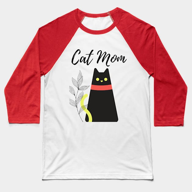 cat mom t-shirt gift for wife mom girl friend friends Baseball T-Shirt by TheShoppe